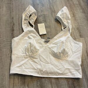 A New Day White Cropped Tank Medium